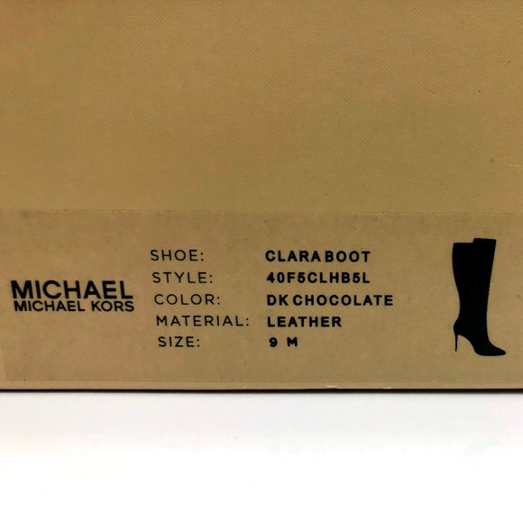 *NIB* MICHAEL KORS CLARA BOOTS, SIZE 9M, DK CHOC - Picture 7 of 8